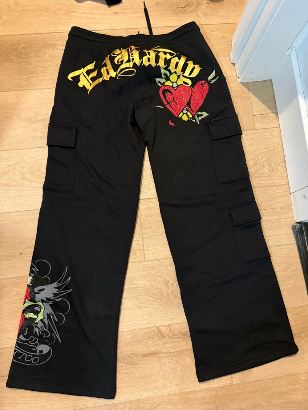 NWOT Ed Hardy - Black Logo Waistband Sweatpants
